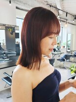 エイス 梅田 中津(Ace)&nbsp;きりっぱなしボブ　ローズピンクカラー