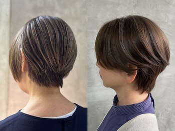 リラーチェ ヘアー ラウンジ(LILACE HAIR LOUNGE)の写真/天然成分由来のオーガニックカラーを使用♪頭皮と髪に優しいグレイカラーで、綺麗な仕上がりに☆