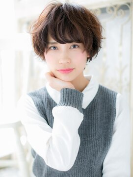 モッズヘア 福岡天神店 mod's天神/ココアグレージュマッシュパーマフェザーショートa