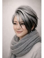 マリブ Malibu&nbsp;【骨格彫刻ショート×品格シルバー】Contour Sculpture Cut