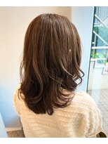 スーリール 福岡別府店(Sourire)&nbsp;ミントアッシュ　ハイライトカラー　ふんわりカール　福岡別府