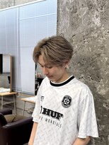 リラクオーレメンズ(LIRA CUORE men's)&nbsp;シャドウパーマ/縮毛矯正/毛流れセンターパート/ハイトーン
