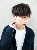 コンマヘア×無造作パーマ