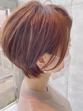 アメリア(ameria) 前髪長めの大人かわいい耳かけショートボブ☆長岡×表参道