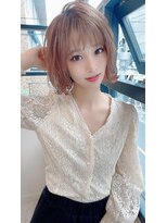 【重山】濡れ髪くすみブルーオリーブカラーレイヤーミディアム