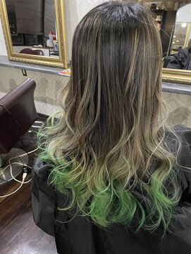 クレア ヘアー アーバン 本店(CREA hair urban) グラデーションカラー×グリーン