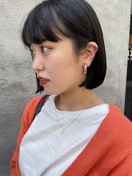 スイート ヘアデザイン(Suite HAIR DESIGN) タンバルモリ 切りっぱなしボブ 暗髪