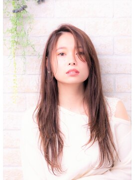 ソア 武蔵小杉(SOAR) かきあげマロンベージュストカールくびれヘア黒髪Ａラインボブ