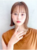 エアリーボブ_カーキグレージュフェザーバング_8696