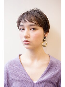 ピズム(PISM) ミニマムフレンチ小顔カット/ショコラベージュ/ベビーバング