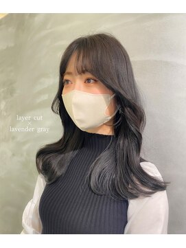 ミリー 梅田店(milly) 【梅田】レイヤーカット×ラベンダーグレー
