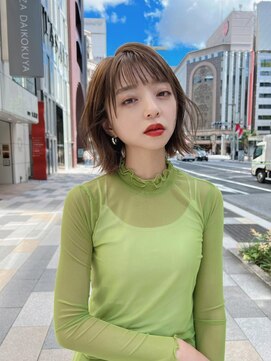 ミンクス 原宿店(MINX) 大人っぽさの中にも可愛らしさを感じる外ハネボブ