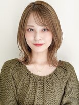 モテ髪こなれヘアオリーブベージュ大人ガーリーミストバング
