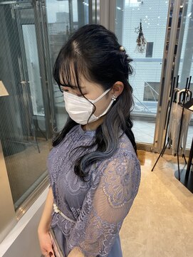 ロア 福岡天神本店(LORE) ハーフアップ×インナーカラー