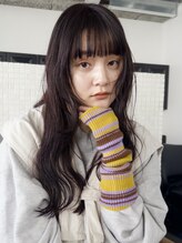 ディッセンバー 神宮前(December) ワイドバング/ロングレイヤー/前髪カット/黒髪/グレージュ
