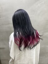 エッジ 下北沢(edge.)&nbsp;毛先カラー　カシス　ブラック　edge.下北沢