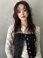 フィルムス 渋谷(FILMS)&nbsp;デジタルパーマレイヤーカット顔周り前髪ミディアムロング/渋谷