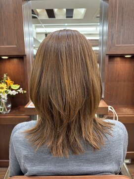 リーグ 青葉台店(League) 『カット/くびれミディレイヤー/イエローベージュ』