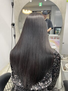 エトラ 渋谷店(etora) ★小顔前髪ワンカールレイヤーカット黒髪ネビージュボブルフ