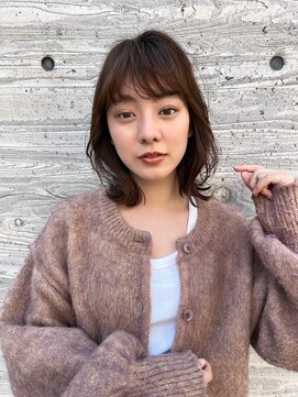 ロンドプランタン 恵比寿(Lond Printemps) ウェーブミディアムメルティカラー×レイヤーカット［恵比寿］