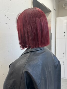 ジルスタジオ(JILL STUDIO) JILL STUDIO ブリーチカラー/レッドオレンジ/ショートボブ