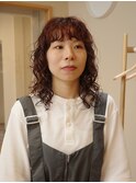 レイヤーボブパーマ/オレンジカラー/鎌倉美容室/髪質改善