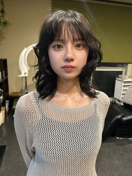 ヘアメイク エイト キリシマ(hair make No.8 kirishima) オリーブグレージュ+ウルフレイヤー+顔まわりレイヤー