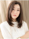 美髪チャコールグレー顔回りレイヤースタイルY北浦和30代40代