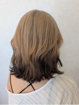 イリエヘア 川口(irier hair) ケアブリーチで作るミルクティーエンドカラー【薬師神】