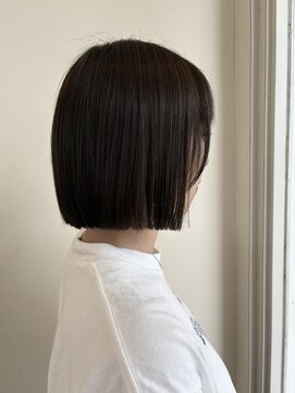 レイフィールド はません店 切りっぱなしボブ×ナチュラルグレージュ