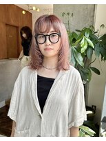 アペロ 柏(Apero) ピンクベージュ/レイヤーボブ/ブリーチ/柏美容室