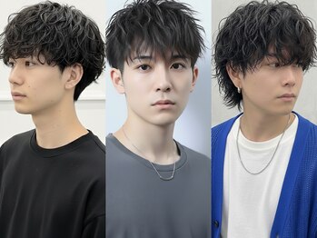 エテバイリリア メンズサロン 堺市駅前店(ete by LILIA.)の写真/【堺市駅徒歩2分】種類豊富なパーマのご提案!クセ毛を生かして、再現性の高いスタイルを創り上げます。
