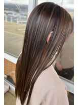 カミビト 奈良生駒店(KamiBito)&nbsp;シークレットハイライト透け感ストレートロング