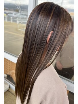 カミビト 奈良生駒店(KamiBito) シークレットハイライト透け感ストレートロング