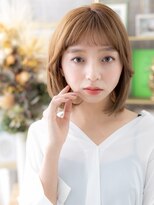 カバーヘア ブリス 北浦和(COVER HAIR bliss)&nbsp;オン眉/ミルクティーベージュ/内巻きボブ/ブリーチなしベージュg