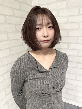 ルノン フィージュ(LUNON fieju) 黒髪クラゲヘアーオリーブグレー小顔ココアベージュ