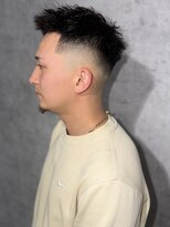 ホーミーズ 横須賀中央店(homies)&nbsp;アップバング ベリーショート 刈り上げ スキンフェード 黒髪