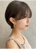 茗荷谷ショートカット白髪ぼかし白髪染めハイライト髪質改善ボブ