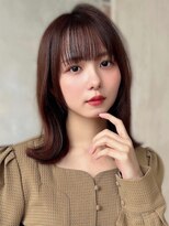 アフロート ルヴア(AFLOAT RUVUA) あむstyle 小顔前髪顔周りカット韓国レイヤーくびれミディアム