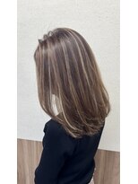 エスドットブルーム 梅田店(S.BROOM) 大人の筋感ハイライト×ブラウンベージュミディ