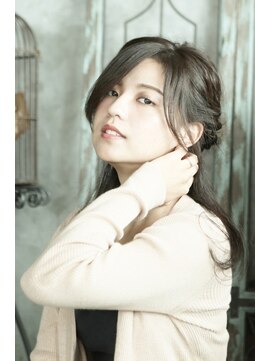 アジュール ヘアデザイン(Aｊu r hair design) 【Aju-r×okinawan girls】ハーフアップアレンジ