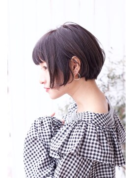 ホリデイズ ケアアンドスパ 練馬 豊島園(HOLIDAYS) 【HOLIDAYS】黒髪ショートボブ×ニュアンスカール/練馬/髪質改善