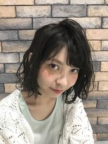 アールヘア ナチュラルアンドオーガニックサロン&nbsp;ウェービーボブ【オーガニックカラー ダークグレージュ】