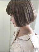 外国人風ミルクティーベージュカラー×ミニボブ♪