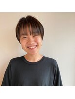 ツイギー 宮西店(TWiGGY)&nbsp;赤味カットのアッシュカラーとショートボブ