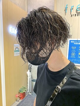 フリーラ 表参道(freera) ウェーブパーマ×ハイライト【奥田将馬】