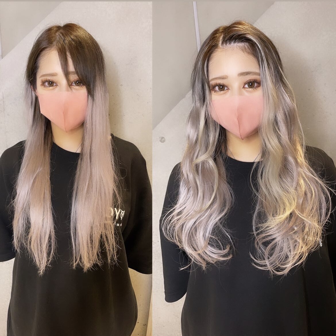 ハイライト シールエクステ 髪質改善 前髪エクステ：L123273523