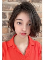 リークフー(Ree cu fuu)&nbsp;小顔前下がりボブアップバング大人可愛い伸ばしかけボブ似合わせ