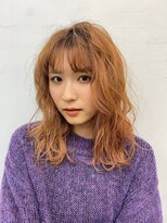 キサイ バズ(kisai BUZZ)&nbsp;kisaiBUZZ＊鈴木映美　切りっぱなしミディ×オレンジ/アレンジ