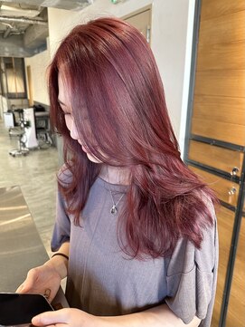 キーン 立川店(keen) 【keen×田中】ブリーチありワインレッド